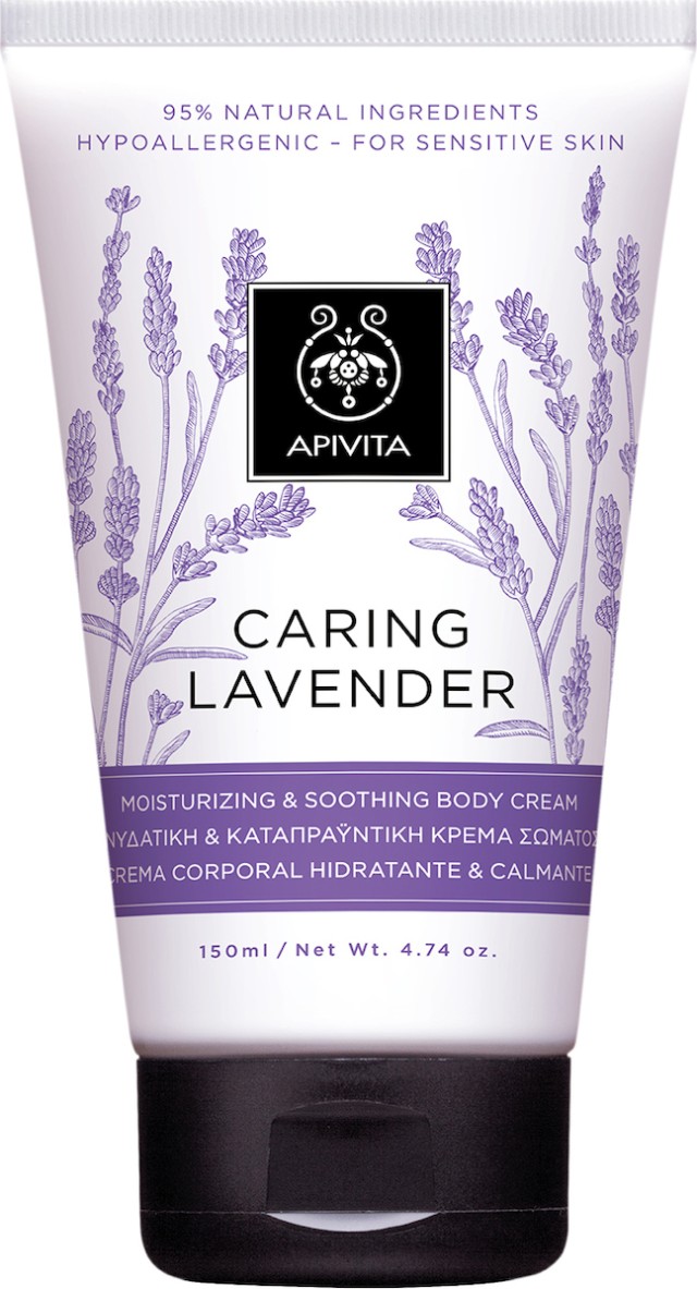 Apivita Caring Lavender Ενυδατική & Καταπραϋντική Κρέμα Σώματος Με Λεβάντα & Ελαιόλαδο 150ml