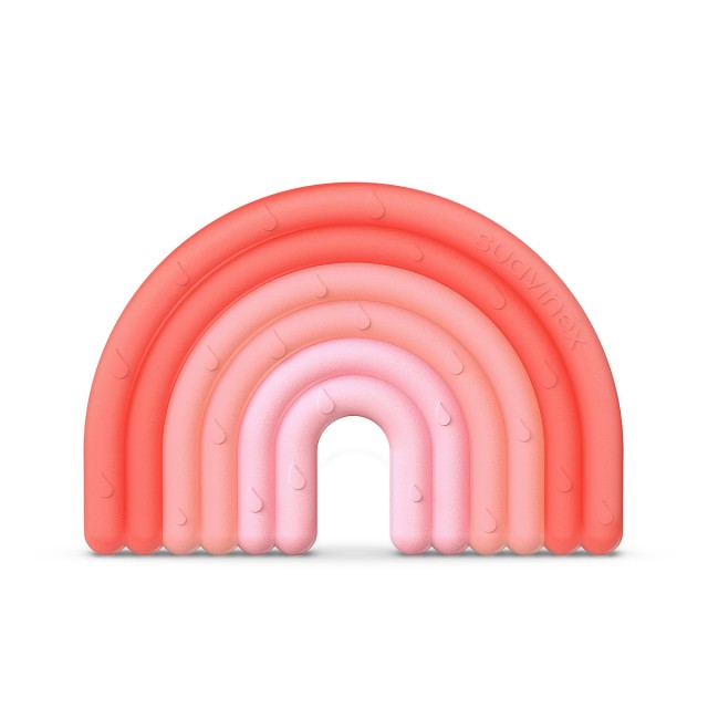 Suavinex Μασητικό Οδοντοφυΐας Από Σιλικόνη Ροζ 0m+ 1τμχ