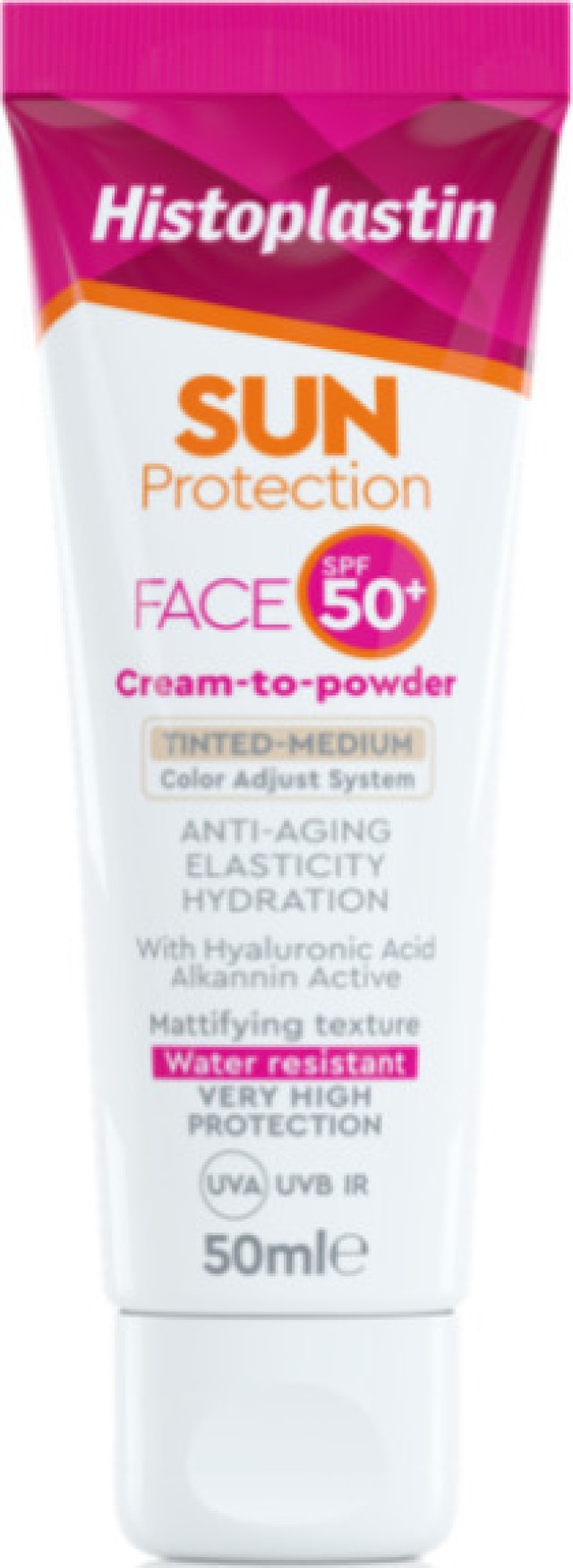 Heremco Histoplastin Sun Protection Face Cream to Powder Tinted Medium SPF50 Αντηλιακή Κρέμα Προσώπου με Χρώμα 50ml