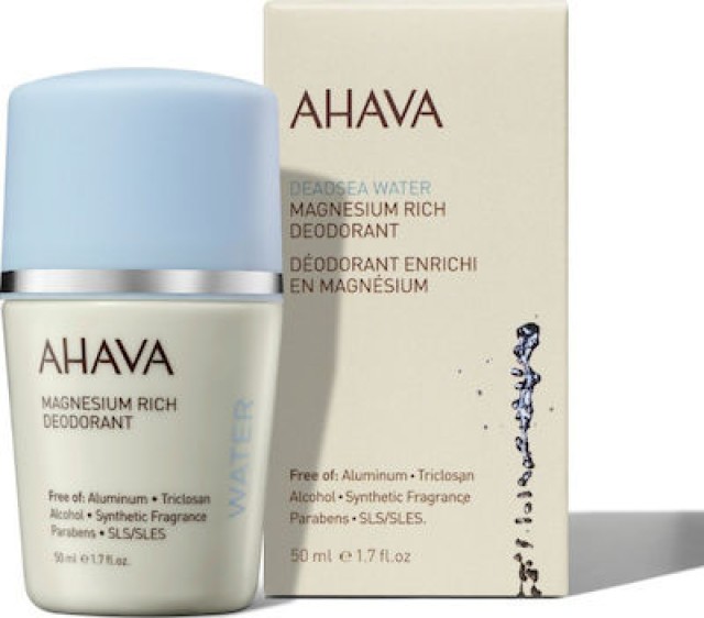 Ahava Dead Sea Water Roll-On Mineral Deodorant Απαλό Αποσμητικό Σώματος 50ml