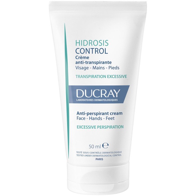 Ducray Hidrosis Control Antiperspirant Cream Hand & Feet-Αντιιδρωτική Κρέμα Για Πρόσωπο Χέρια & Πόδια 50ml