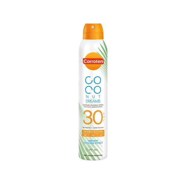 Carroten Coconut Dreams Αδιάβροχο Αντηλιακό για το Σώμα SPF30 σε Spray 200ml