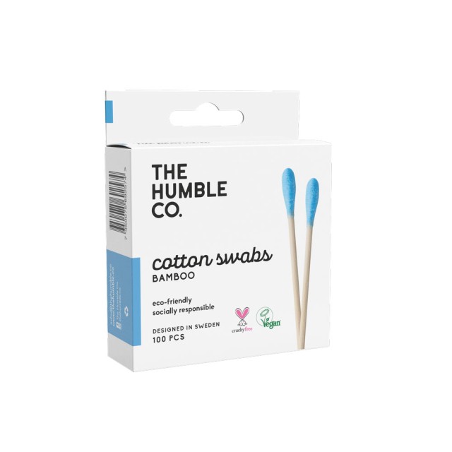The Humble Co. Μπατονέτες Bamboo Μπλε 100τμχ