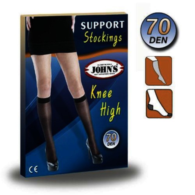 JOHN S Κάλτσες Κάτω Γόνατος 70den [214575] Size: 4 Black