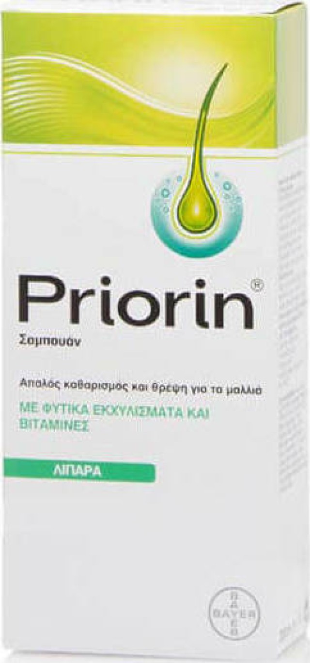 Bayer Priorin Σαμπουάν Γιά Λιπαρά Μαλλιά 200ml