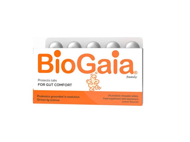 BioGaia ProTectis Family Προβιοτικά με ευχάριστη γεύση Λεμόνι, 10 chew. tabs