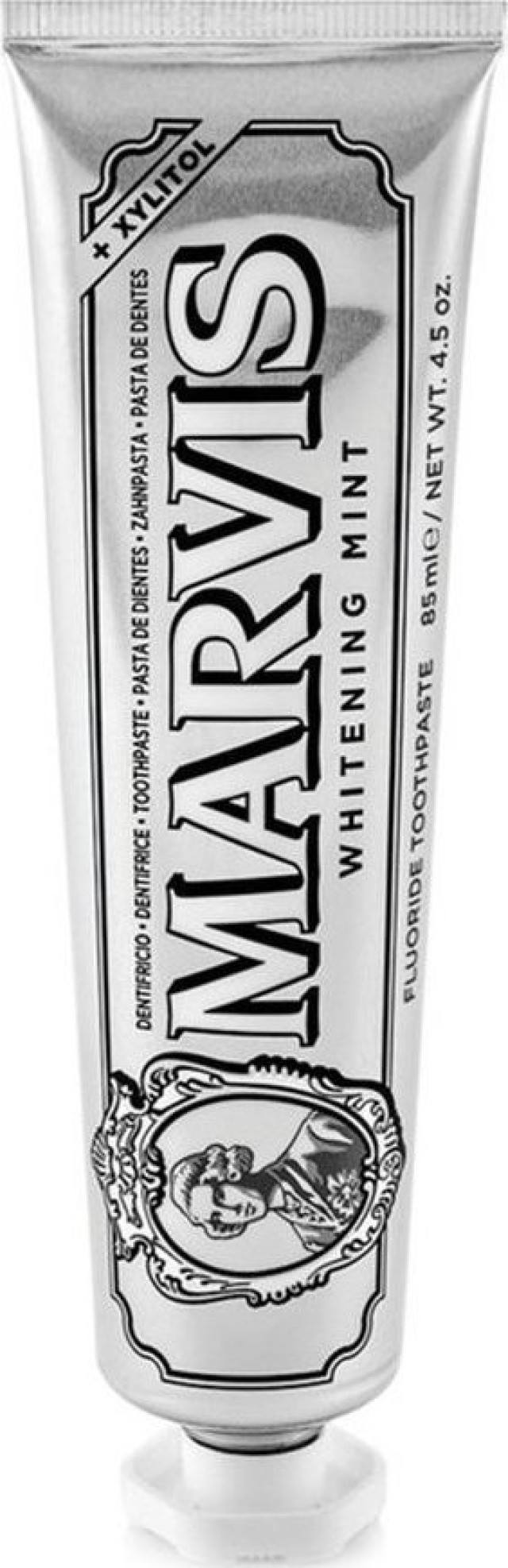 Marvis Whitening Mint Toothpaste With Xylitol Οδοντόκρεμα Λεύκανσης Με Μέντα Και Ξυλιτόλη 85ml