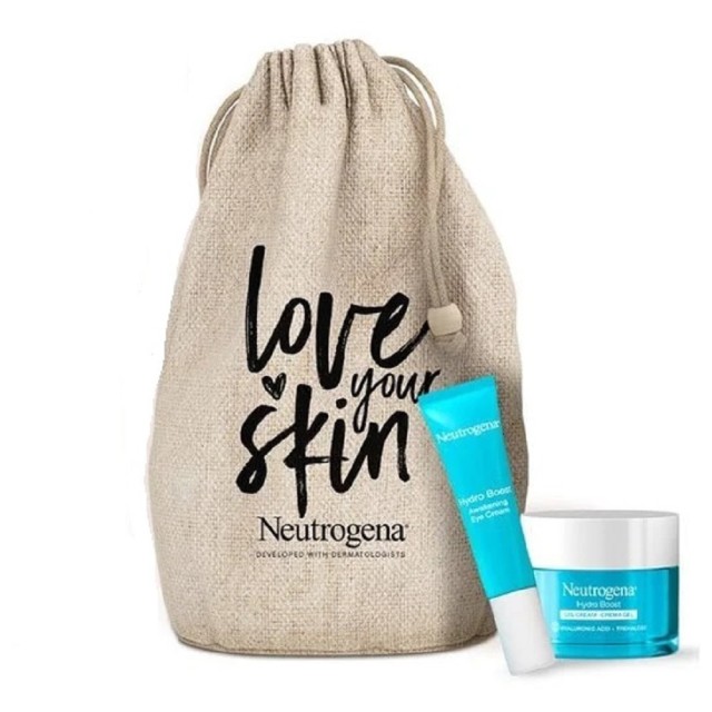Neutrogena Promo Love Your Skin Hydro Boost Dry Skin Κρέμα Gel Για Ξηρές Επιδερμίδες 50ml & Κρέμα Ματιών 15ml & Δώρο Τσαντάκι