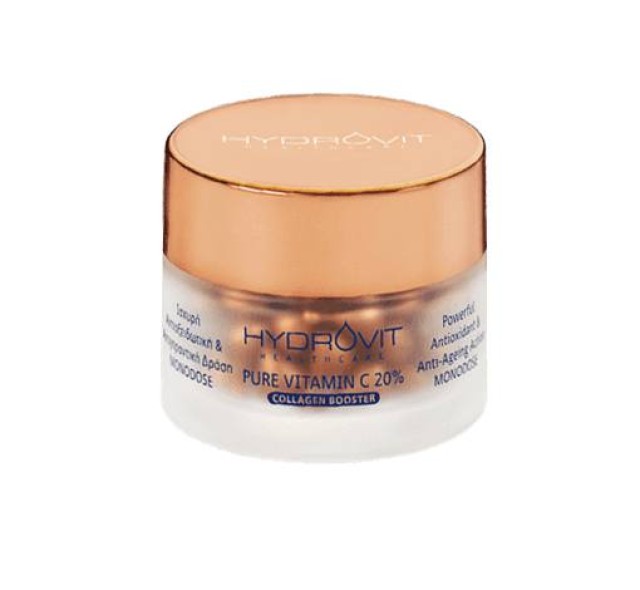 Hydrovit Pure Vitamin C 20% Collagen Booster Monodose Ορός Αντιγήρανσης Προσώπου, 60caps