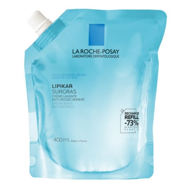 La Roche-Posay Lipikar Surgras Cream Wash Refill Anti-Dryness Καθαριστικό Προσώπου & Σώματος, Refill 400ml