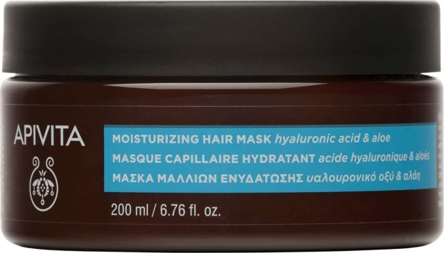 APIVITA - Μάσκα Μαλλιών για Ενυδάτωση με Υαλουρονικό Οξύ & Αλόη - 200ml