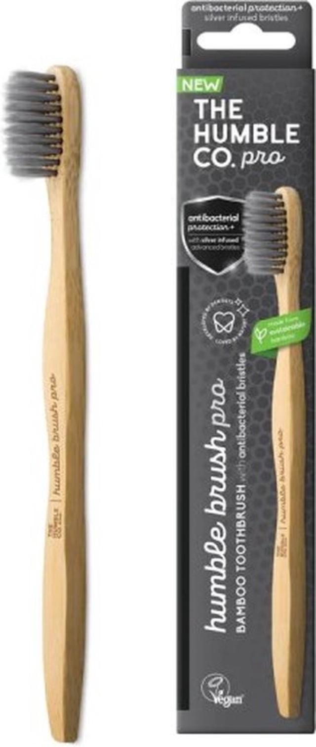 The Humble Co. Adult Toothbrush Silver Οδοντόβουρτσα Γκρι 1τμχ