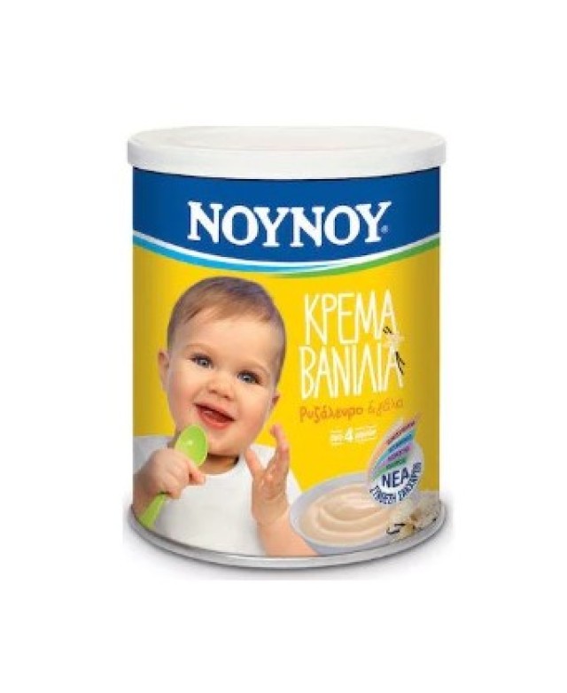 Νoynoy Βρεφική Κρέμα Βανίλια με Ρυζάλευρο & Γάλα 4m+ 350gr