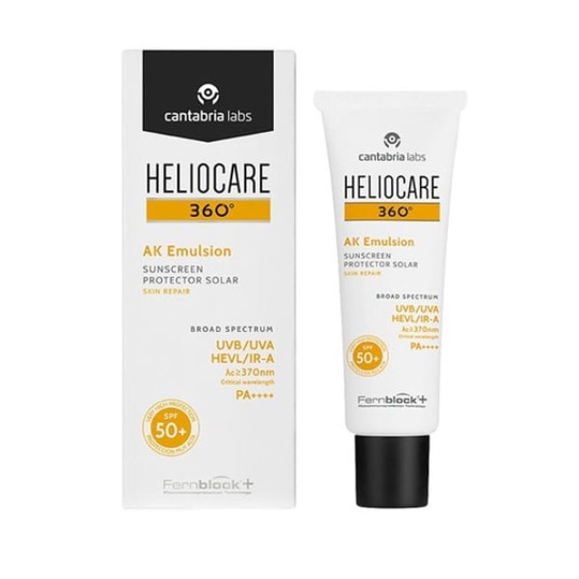 CANTABRIA LABS Heliocare 360 AK Emulsion SPF50+ Αντηλιακό για Πολύ Υψηλή Προστασία & Επανόρθωση, 50ml