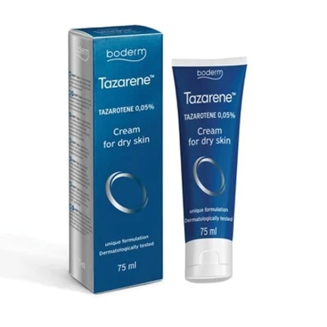 Boderm Tazarene 0.05% Κρέμα Τοπικής Εφαρμογής για Ξηρό Δέρμα, 75ml
