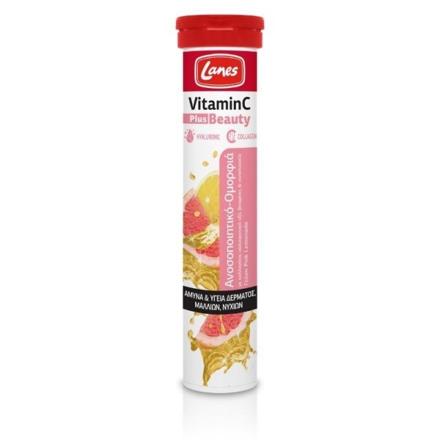 Lanes Vitamin C Plus Beauty Pink Lemonade 500mg 20 αναβράζοντα δισκία