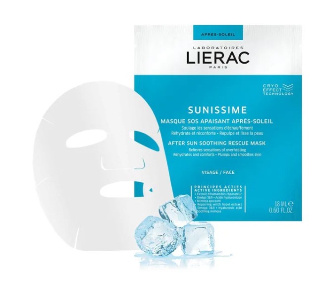 Lierac Sunissime After Sun Soothing Rescue Mask Μάσκα Προσώπου Με Άμεση Καταπραϋντική Δράση Για Μετά Τον Ήλιο 18ml