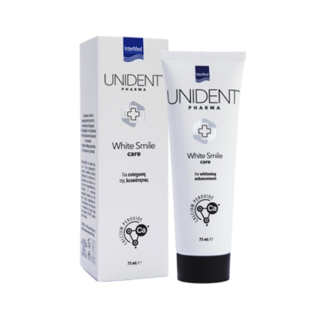 Intermed Unident Pharma White Smile Care, Οδοντόκρεμα Για Ενίσχυση Της Λευκότητας Των Δοντιών 75ml.