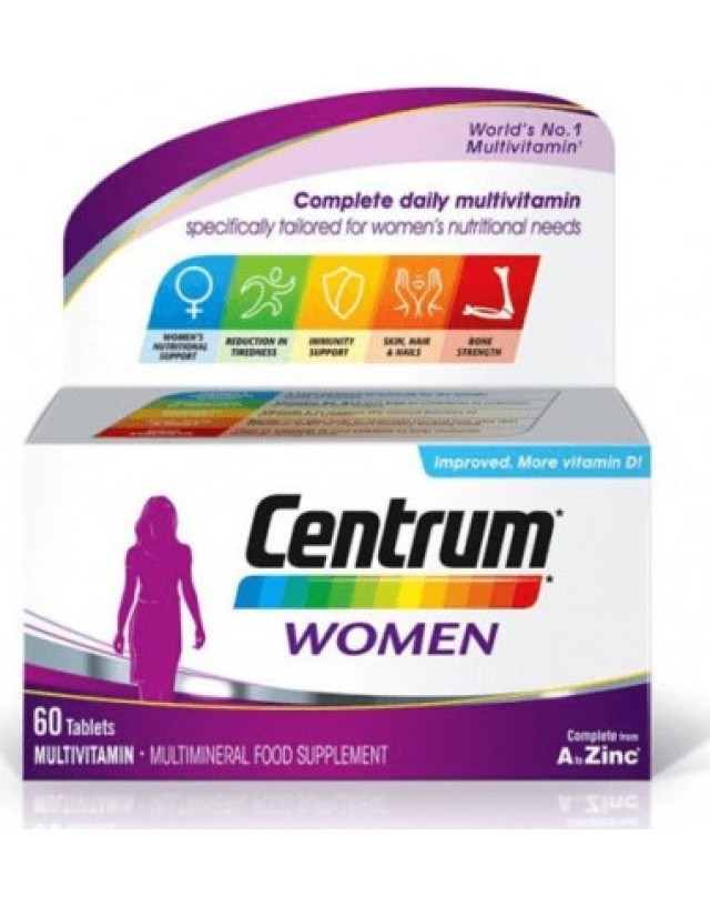 Centrum Women, Πολυβιταμίνη ειδικά σχεδιασμένη για τη γυναίκα, 60 δισκία