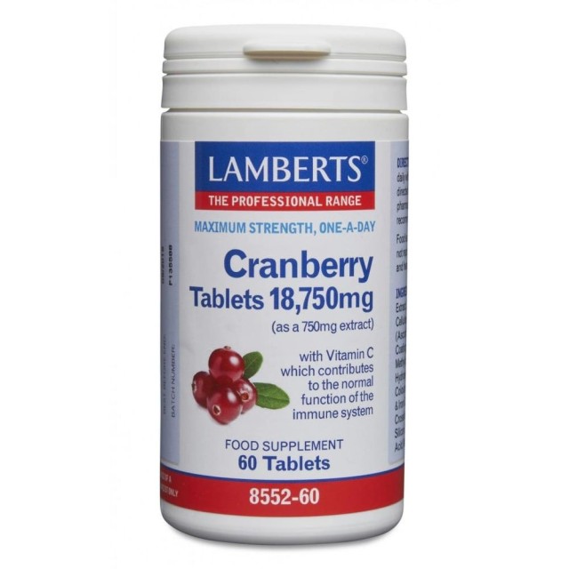 Lamberts Cranberry 18,750mg 60 ταμπλέτες