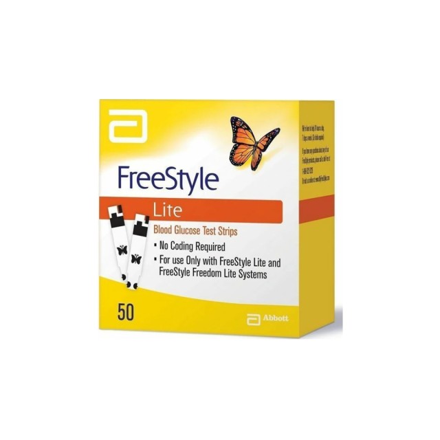 Abbott FreeStyle Lite Ταινίες Μέτρησης Σακχάρου 50 τεμάχια