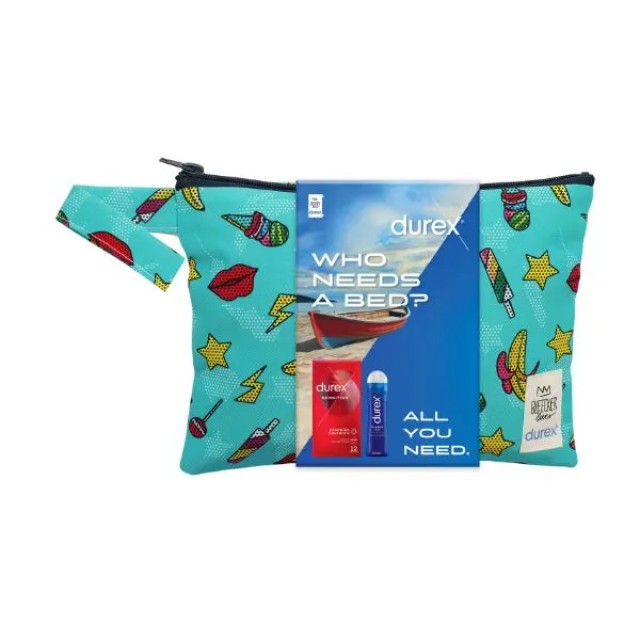 Durex All You Need Summer Kit Sensitive Λεπτά Προφυλακτικά 12 τμχ + Classic H20 Λιπαντικό 50 ml