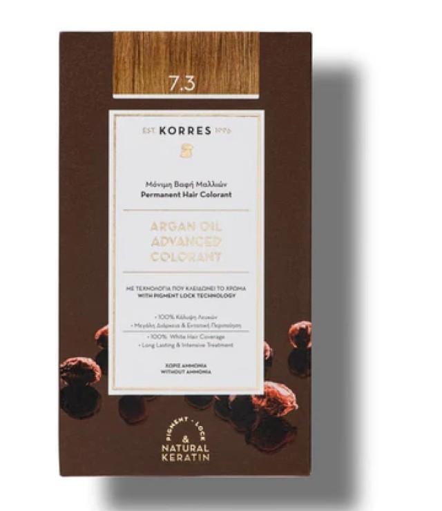 Korres Argan Oil Advanced Colorant 7.3 Ξανθό Μελί 50ml