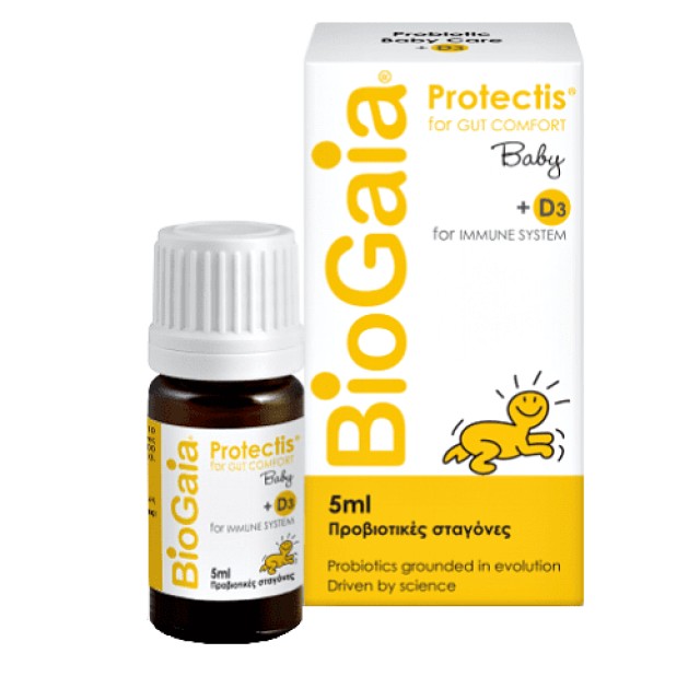 BioGaia Protectis Baby + D3 drops βρεφικές προβιοτικές σταγόνες με D3 5ml