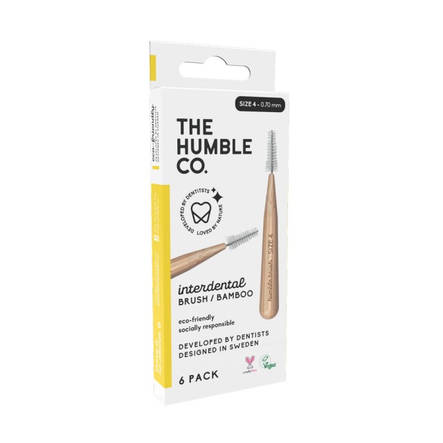 The Humble Co. Μεσοδόντια Βουρτσάκια Bamboo 0.70mm Κίτρινο 6τμχ