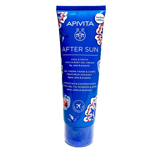 Apivita After Sun Cool & Sooth Face - Body Gel-Cream Limited Edition Travel Size 100ml