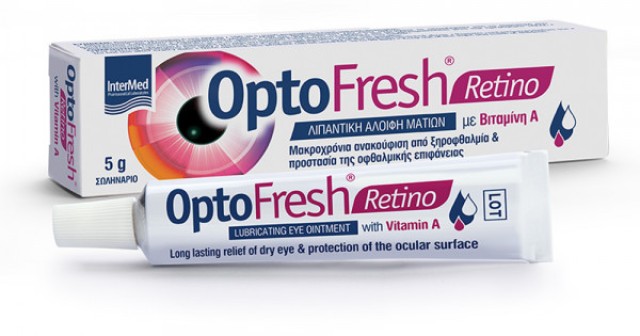Intermed Optofresh Retino Λιπαντική Αλοιφή Ματιών με Βιταμίνη Α, 5gr