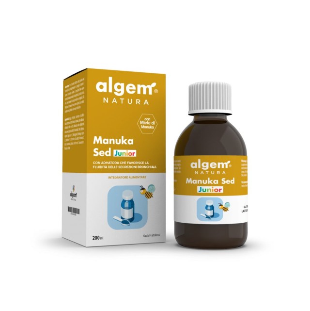 Algem Natura Manuka Sed Junior Παιδικό Σιρόπι Για Τον Ξηρό Και Παραγωγικό Βήχα 200ml