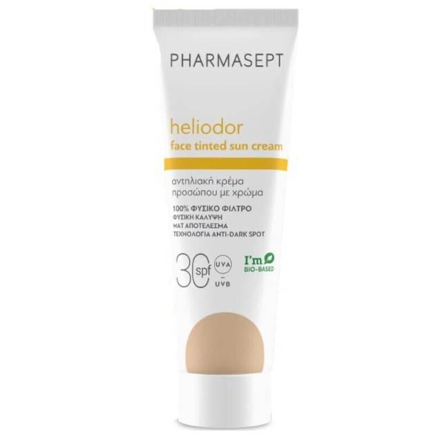Pharmasept Heliodor Face Tinted Sun Cream Αντηλιακή Κρέμα Προσώπου Με Χρώμα SPF30 50ml