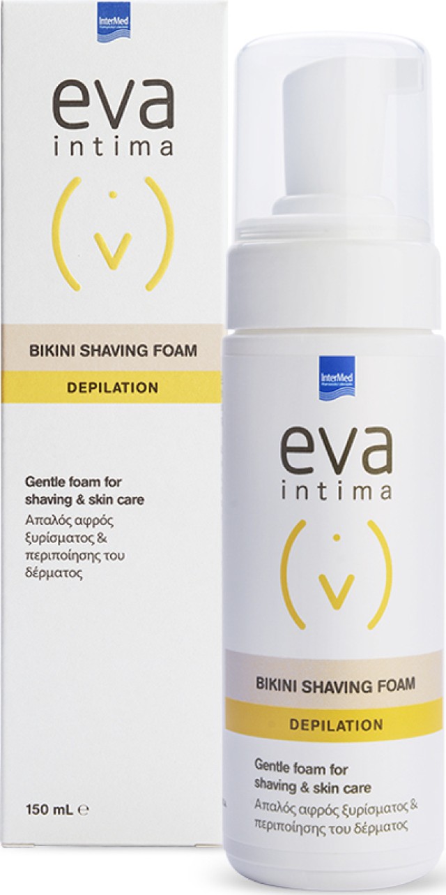 Intermed Eva Intima Bikini Shaving Foam Depilation Απαλός Αφρός Ξυρίσματος 150ml