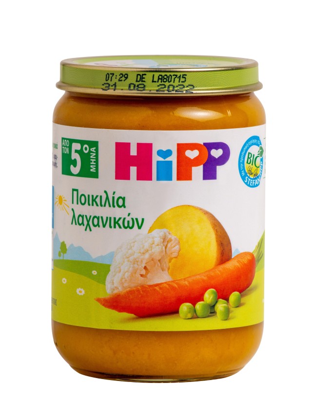 Hipp Βιολογική Παιδική Τροφή Ποικιλία Λαχανικών 190g