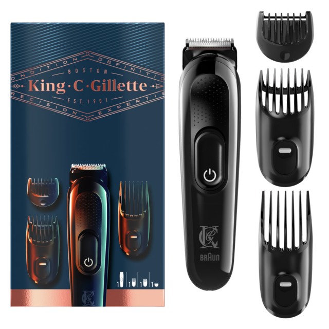 Gillette King C Beard Trimmer 1 Συσκευή + 3 Χτενάκια