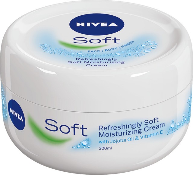 Nivea Soft Δροσερή Και Απαλή Ενυδατική Κρέμα Για Πρόσωπο Σώμα & Χέρια 300ml