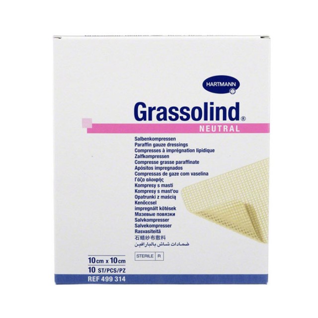 Hartmann Αποστειρωμένα Αυτοκόλλητα Επιθέματα Grassolind Neutral 10x10cm 10τμχ