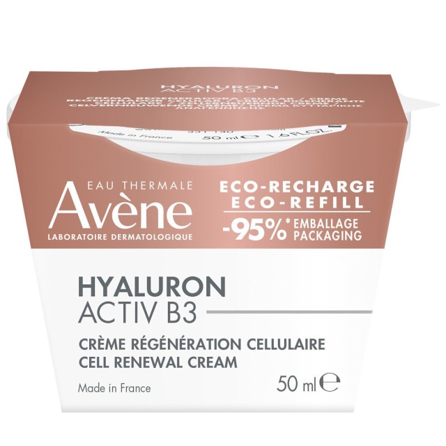 Avene Hyaluron Activ B3 Cell Renewal Cream Refill Ανταλλακτικό Αντιγηραντικής Κρέμας Προσώπου Με Υαλουρονικό Οξύ 50ml