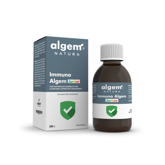 Algem Natura Immuno Algem Junior Παιδικό Σιρόπι Για Τόνωση Του Ανοσοποιητικού Συστήματος Με Γεύση Κόκκινα Φρούτα 200ml