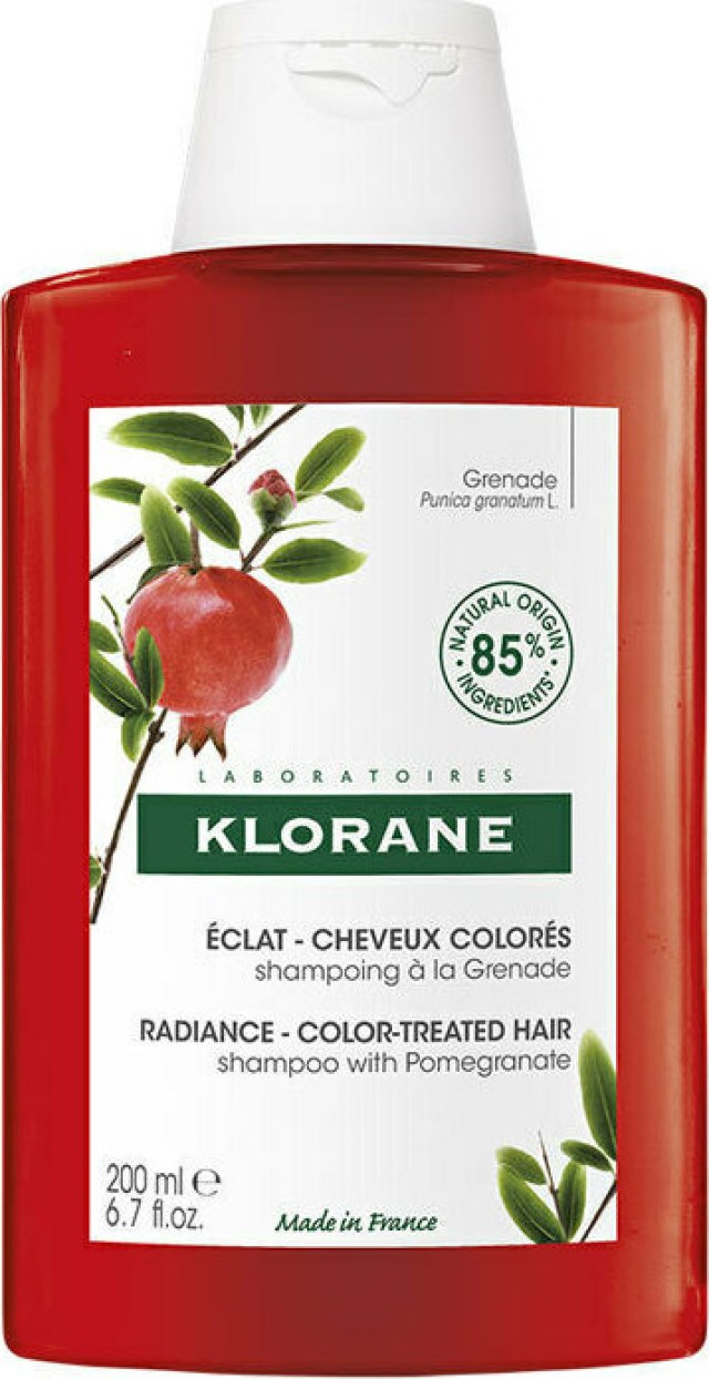 Klorane Shampoo With Pomegranate Σαμπουάν Για Βαμμένα Μαλλιά Με Εκχύλισμα Ροδιού Bio 200ml