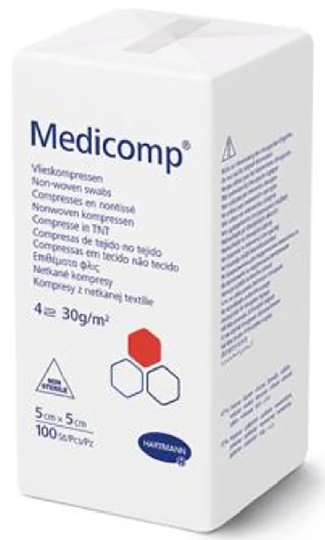 Hartmann Medicomp Μη Αποστειρωμένες Γάζες 5x5cm 100τμχ