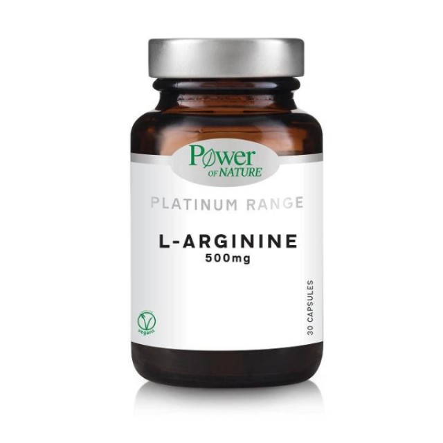 Power of Nature Platinum Range L-Arginine 500mg, 30caps