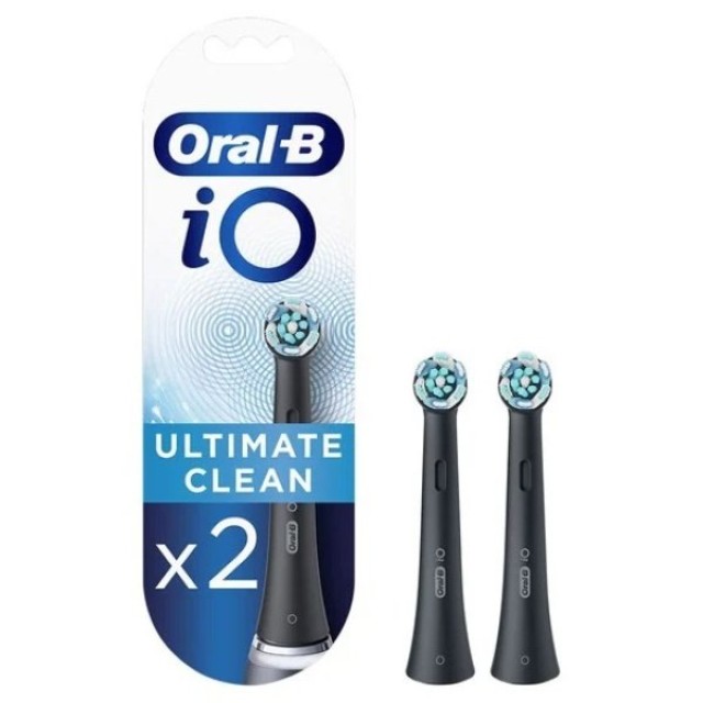 Oral-B iO Ultimate Clean Ανταλλακτικές Κεφαλές για Ηλεκτρική Οδοντόβουρτσα Black 2τμχ