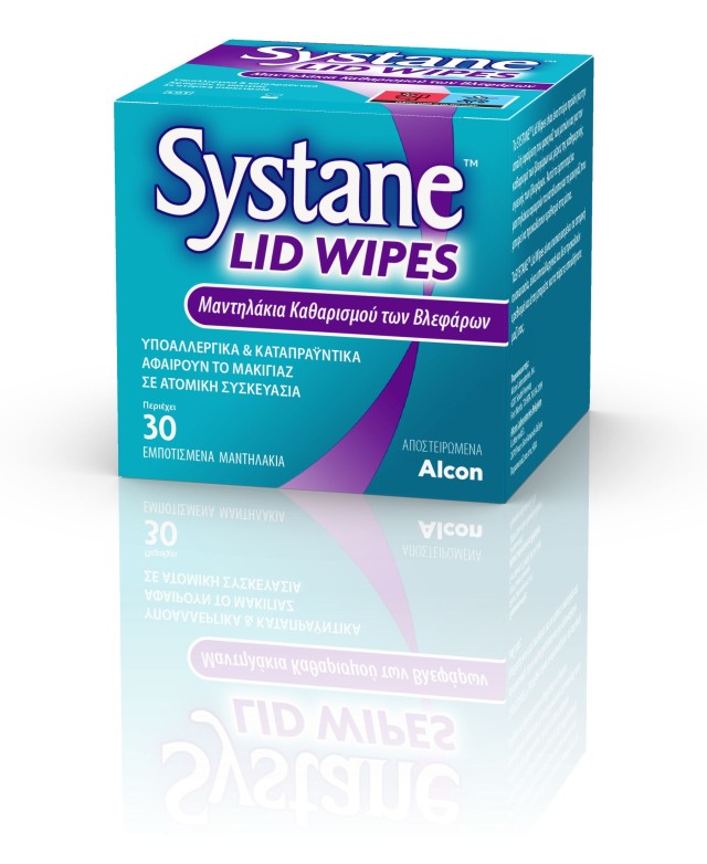 SYSTANE LID WIPES ΜΑΝΤΗΛΑΚΙΑ ΚΑΘΑΡΙΣΜΟΥ ΤΩΝ ΒΛΕΦΑΡΩΝ 30τεμ.