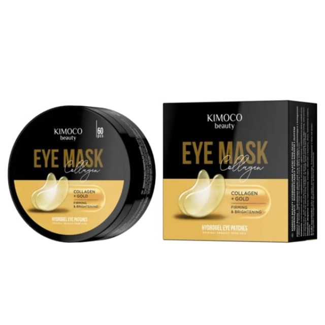 Kimoco Beauty Eye Mask Collagen Μάσκα Ματιών για Σύσφιξη και Λάμψη με Κολλαγόνο και Χρυσό 60τμχ