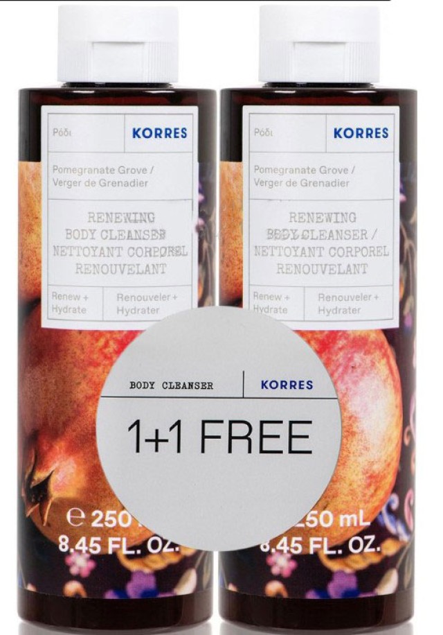 Korres 1+1 Αφρόλουτρο Ρόδι 2*250ml