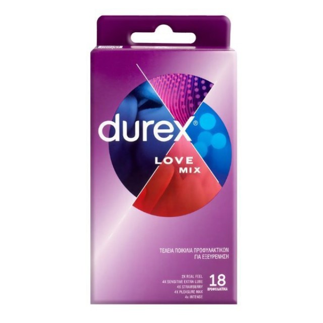 Durex Love Mix Collection Προφυλακτικά 18τμχ