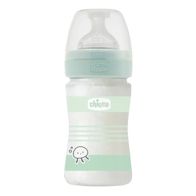 Chicco Bottle Well Being Anti-Colic System Μπιμπερό Γυάλινο 0m+, 150ml