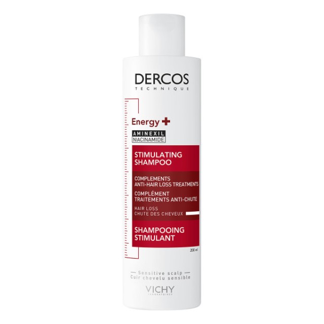Vichy Dercos Energy+ δυναμωτικό σαμπουάν κατά της τριχόπτωσης, με Aminexil και Νιασιναμίδη 200ml